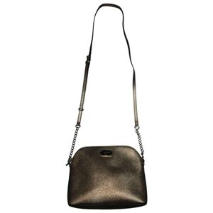 Michael Kors Gold Saffiano Leather Dome Adjustable Strap Crossbody Purse